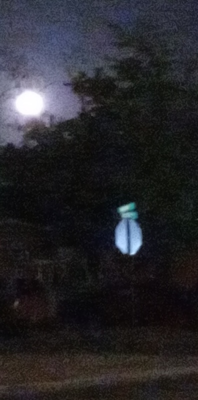 MOON RISING STOP SIGN