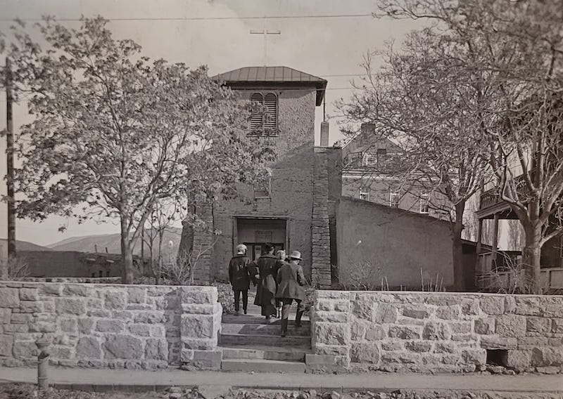 SM CHURCH STAIRS 1920s